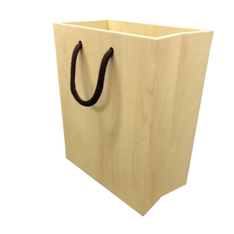 木工　紙袋型お洒落ゴミ箱　ダストボックス